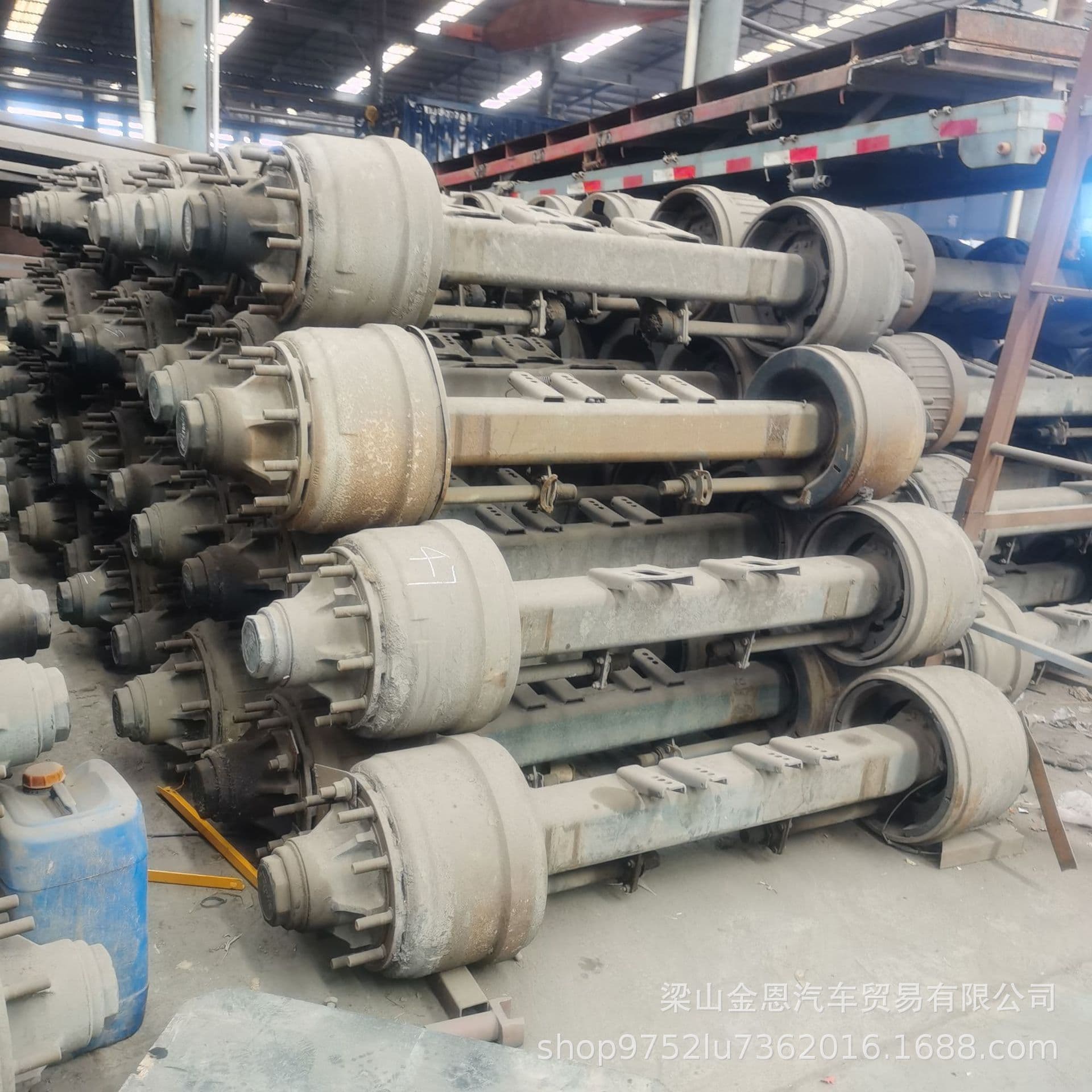Ready Truck Axle Parts Brake Drum, Wheel Hub Trailer Axle, Semi-Trailer Round Axle, Genuine Guangzhou Fuwa Axle