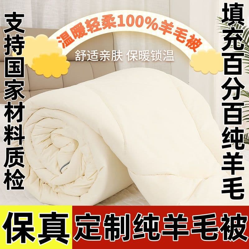 Australian 100% Wool Quilt Pure Wool Moisture-Absorbent Warm Winter Quilt Extra Thick Spring/Autumn Cashmere Quilt