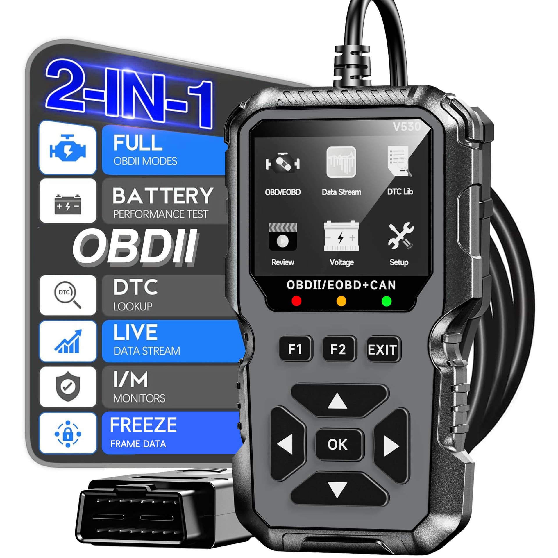 Car Code Reader Obd2 Fault Detector Multi-Function Fault Code Clearing Scanner Car Fault Light Clearing Device