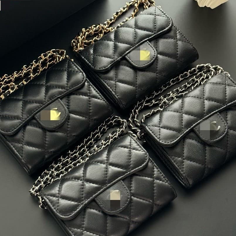 2025 New Mini Diamond Quilted Metal Chain Bag, Genuine Leather Inside and Out, Shoulder and Crossbody Bag for Women
