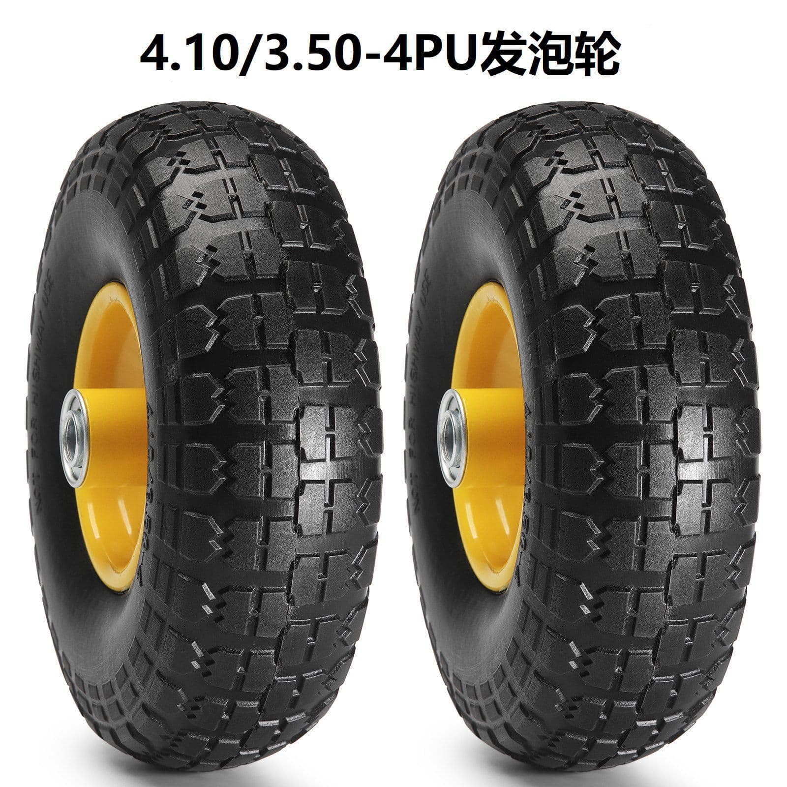 4.10/3.50-4 PU Foam Wheel 10-inch Tool Wheel Solid Tyre Silent Solid Polyurethane Tire