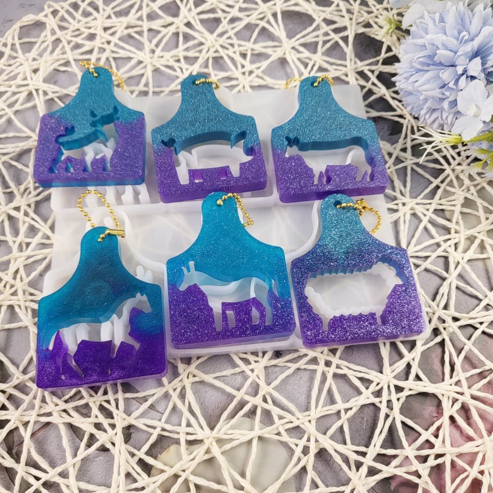 Z0039 Steak Animal Tag Mold Crystal Resin Silicone Mold DIY Decoration Silicone Mold
