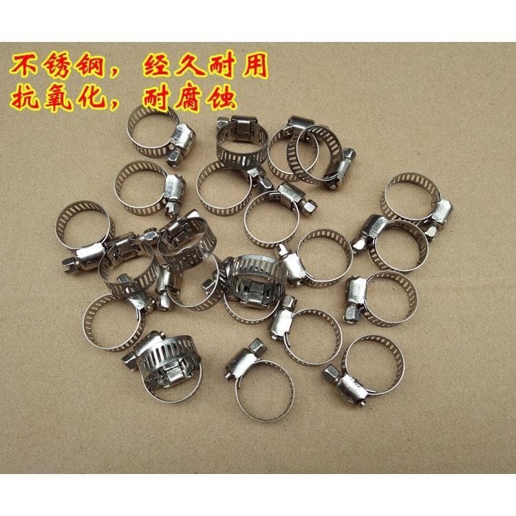 Manufacturer wholesale cross screw stainless steel clamp pipe clips, sizes 6-12, 10-16, 13-19, 16-25, 19-29, full specifications available.