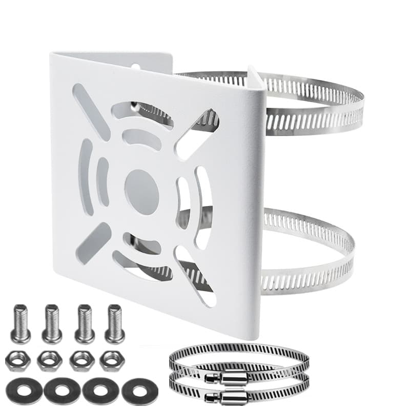 Thickened surveillance bracket, pole clamp, small flat panel utility pole, pole base, camera clamp bracket, adapter plate