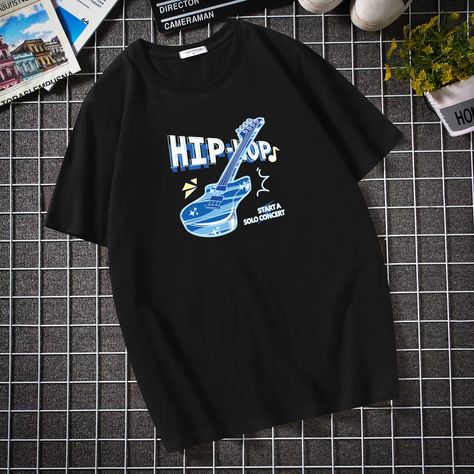 Spring Men's Short Sleeve T-Shirt Korean Style Trendy Student Round Neck Loose Half Sleeve Tee Top Plus Size Oversized T-Shirt