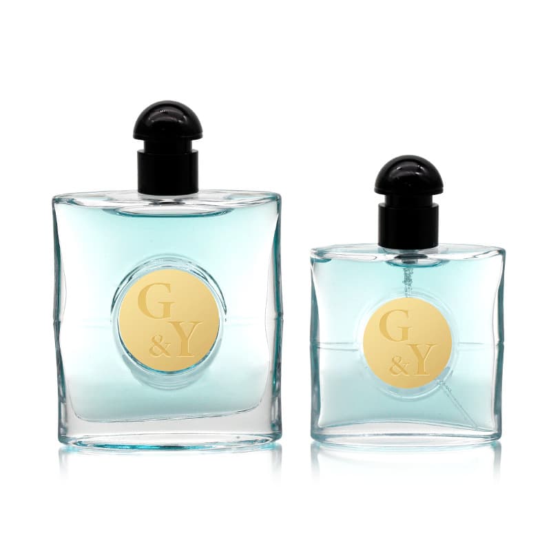 Black opium male and female perfume bottle special bayonet 50ml80ml transparent glass empty spray double-sided nozzle