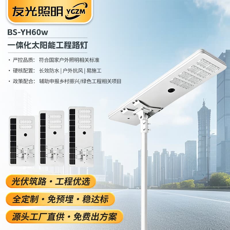 Solar Street Light Integrated Solar LED Street Light for Export, Factory Direct Sale for New Rural Areas