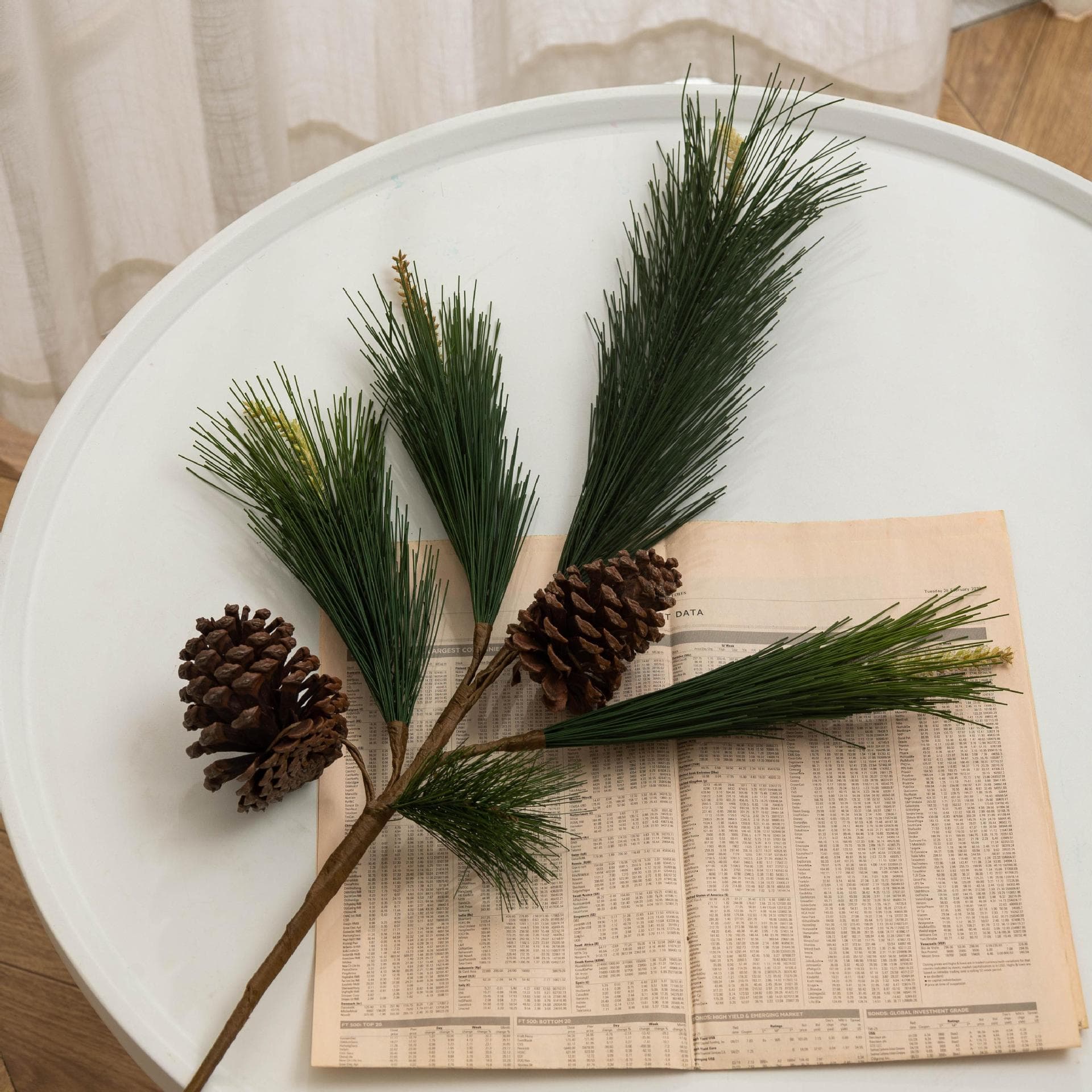 Artificial Pine Tree with Pinecones and Pine Needles Cedar Plant Micro Landscape Decoration Christmas Ornament Cross-Border Bestseller