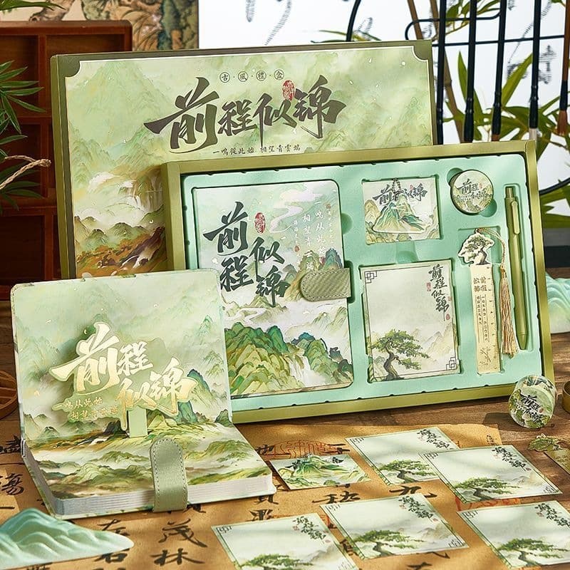 Notebook Set Chinese Style Journal Gift Box Vintage Diary Student Teacher Graduation Gift