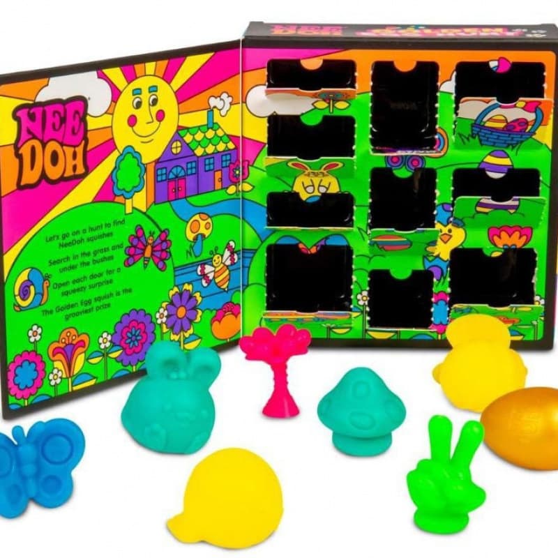 Cross-border New NeeDoh Golden Egg Treasure Hunt Game - Children's Easter Fidget Spinner Toy Box
