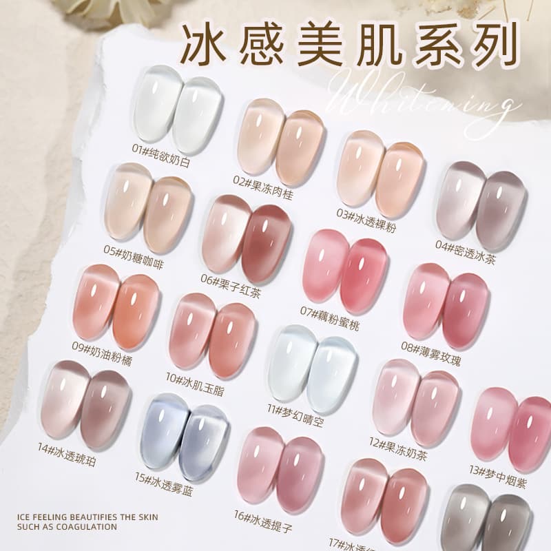 Nail Polish Jelly Transparent Nude Color Nail Polish 2026 New Ice Transparent White Nail Polish Popular Transparent Color