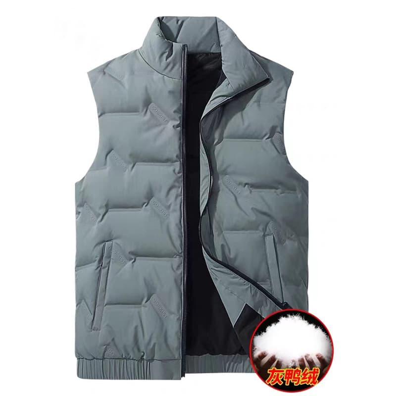 Men's Large Size Down Vest, New Autumn/Winter Thickened Down Jacket, Couples Korean Style Trendy Handsome Sleeveless Vest