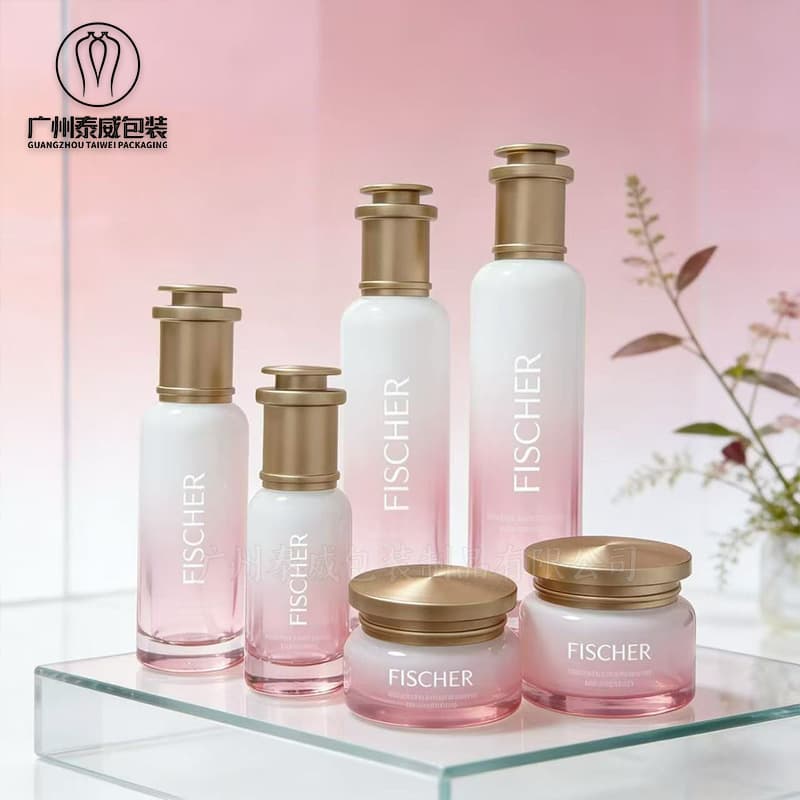 Spot skin care product set bottle 120ml water lotion bottle press pump essence glass bottle 50g 30g cream bottle