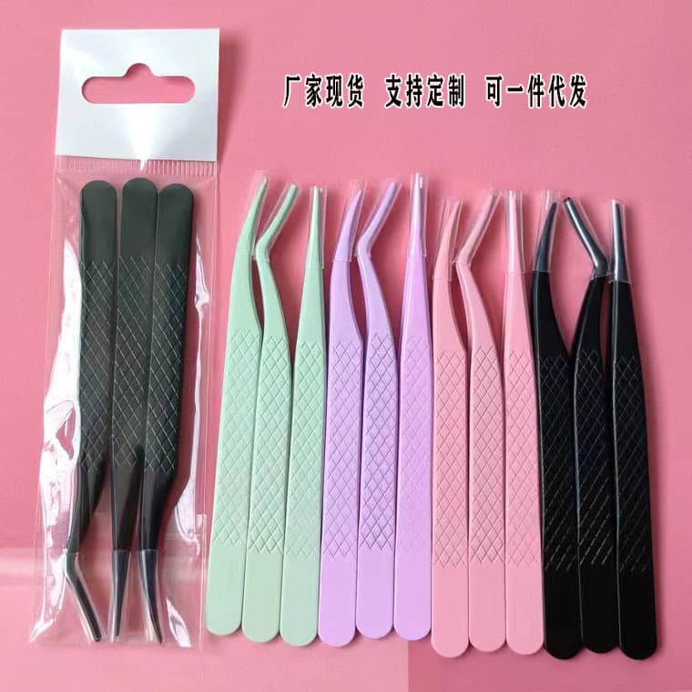Mini Eyelash Extension Tweezers, Gold Feather False Eyelash Tweezers, Lash Artist Eyelash Application Tool