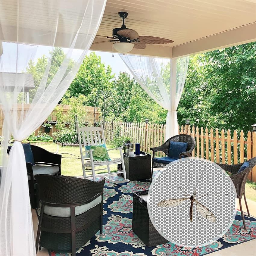 Amazon New Garden Mesh Screen for Patio, Balcony, Window, Mosquito Net for Outdoor Gazebo, DIY Pole Insertion Insect-Proof Netting
