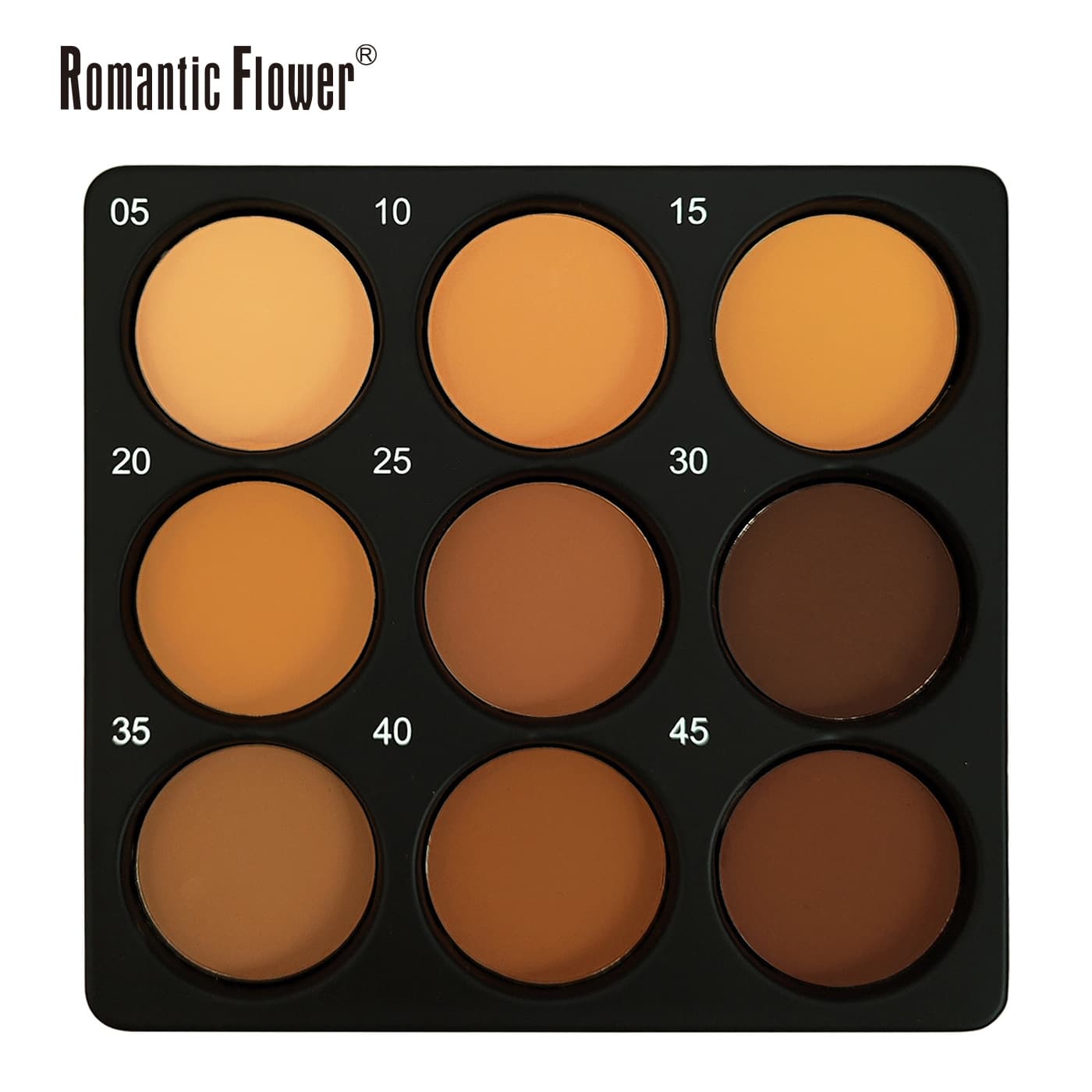 Foreign Trade Cross-Border Export 9-Color Dark Tone Pressed Powder Contouring Palette, Matte Waterproof Long-Lasting Natural Makeup Palette
