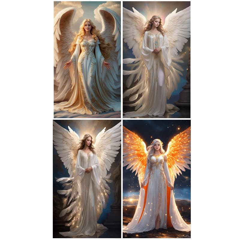 New 5D Diamond Painting Kit Full Drill Angel Woman DIY Diamond Art Cross Stitch Home Decoration Hot Selling Wholesale