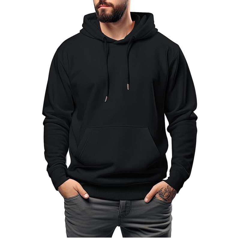 Threaded hem sweatshirt for men and women, fleece sweatshirt, fashionable casual couple style pullover sweatshirt, solid color top jacket