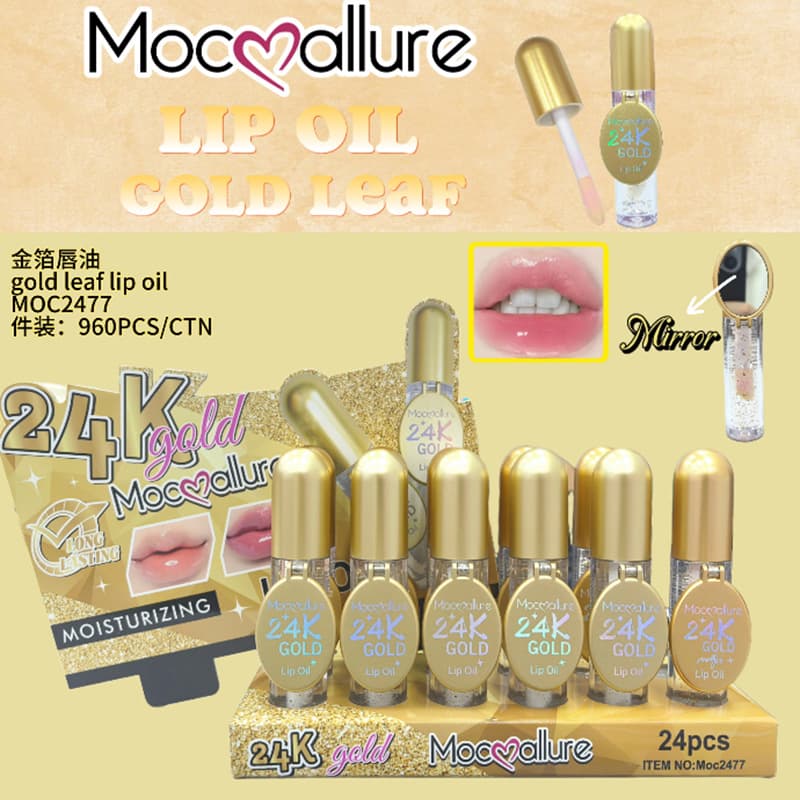 Mocoallure New Export Moisturizing Lip Gloss Color-Changing Apple Lip Tint with Mirror Velvet Lip Gloss