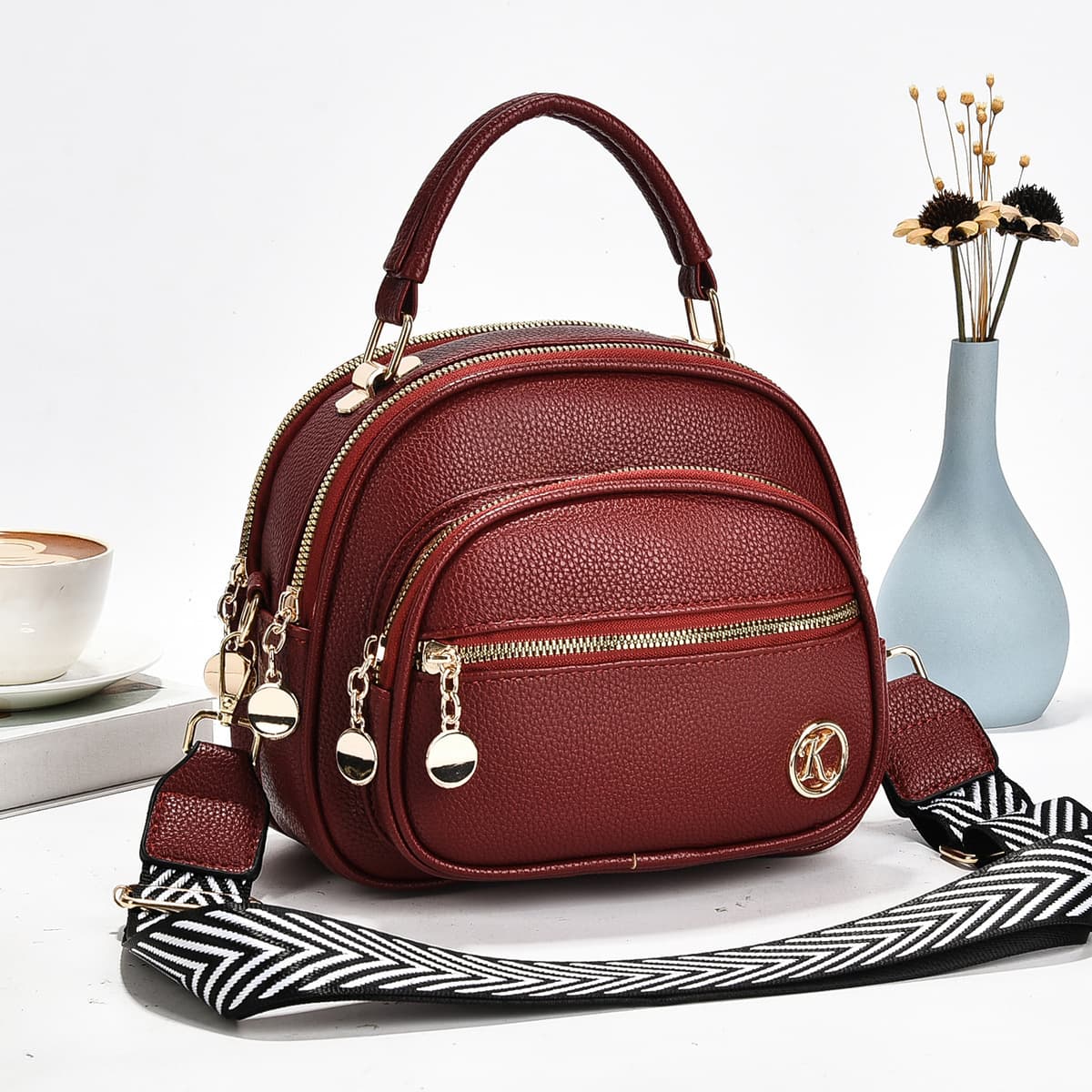 Korean Style Multi-Layer Crossbody Bag 2025 One-Shoulder Women's Bag Foreign Trade Bag Women's New Handbag Handbag Dropshipping