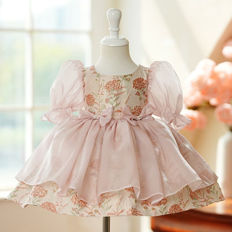 Girls Princess Dress High-End Gown for Birthday, Hosting, Piano Performance, and Stage Shows