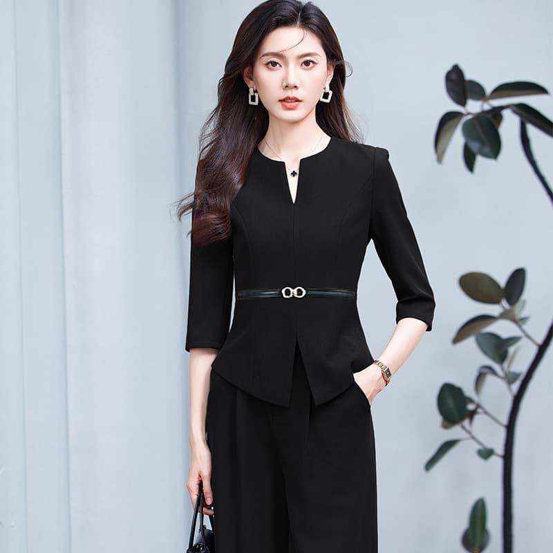 Fashionable Women's Spring and Summer New High-End Two-Piece Slim Formal Suit for College Students' Professional Interview Workwear