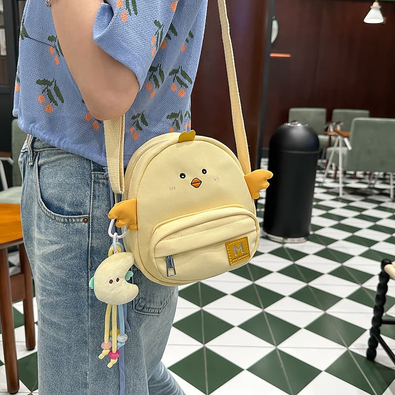 2025 New Japanese-Style Crossbody Bag for Women, Cute Chick Phone Bag, Versatile Small Square Bag for Girls, Student Shoulder Bag Trendy