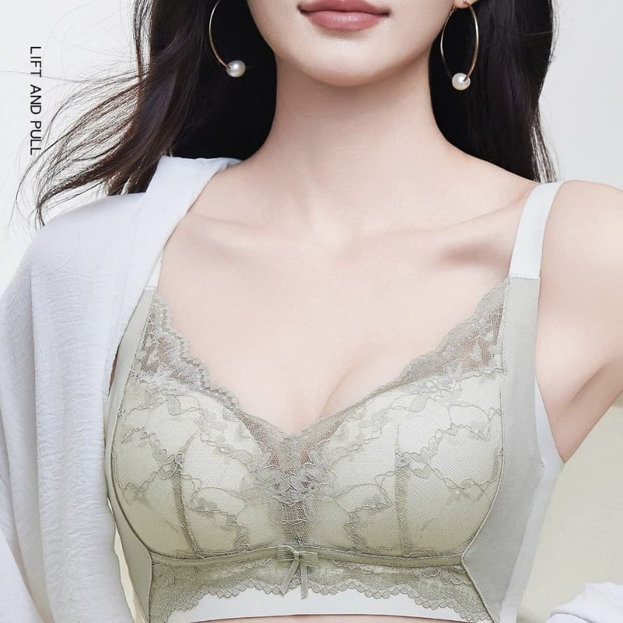 Tingting 3742# No Side Seam 34-38 Medium Thin B-Cup Push-Up Concentrated Lift Wireless Four-Row Hook Bra Wholesale