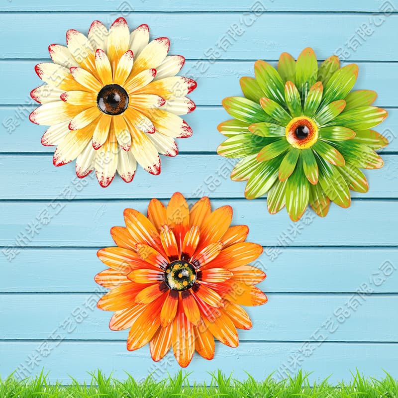 Outdoor garden courtyard wrought iron sunflower villa decoration creative gardening items wall decorations wall hangings