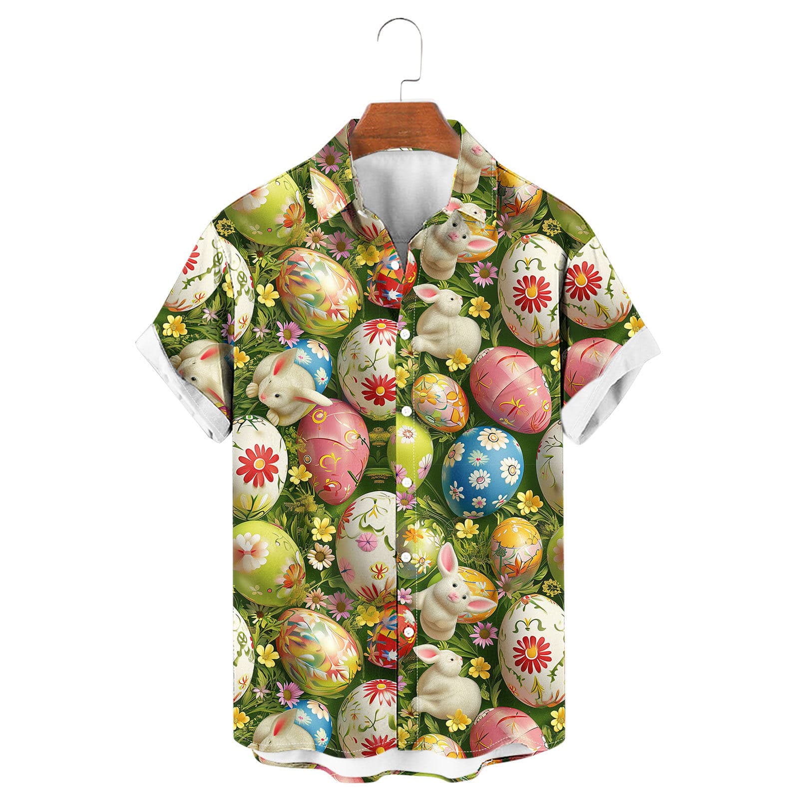 Cross-Border European and American Foreign Trade Men's New Short-Sleeved Shirts, Cute and Cool 3D Digital Printed Fashion Tops