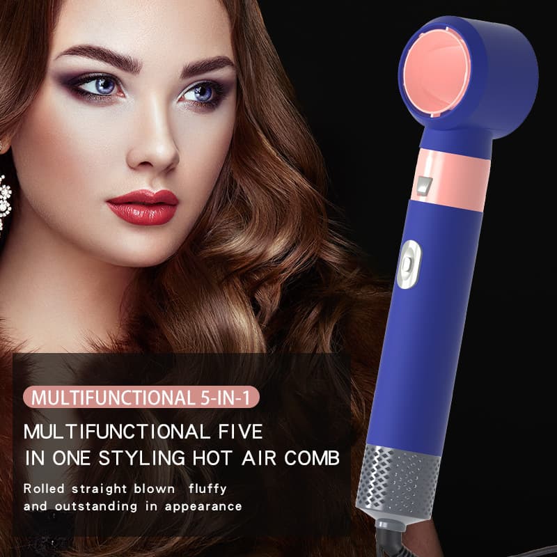 Cross-Border New Multifunctional Hot Air Brush 4-in-1 Automatic Curling Iron Curling and Straightening Hair Styling Straightening Comb Hair Dryer