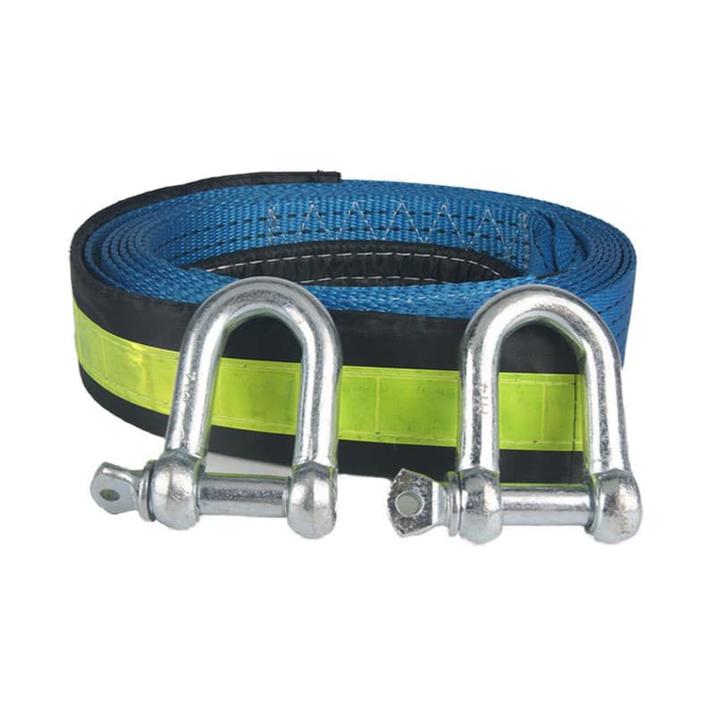 Car Tow Rope Thickened Off-Road Tow Strap 3-5 Meters 8-Ton Towing Rope Outdoor Emergency Car Accessories Thickened