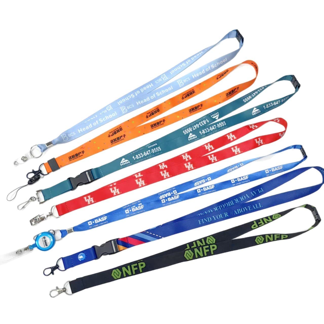 Hot Selling Badge Holder Card Clip Detachable Lanyard Silk Screen Printing Offset Sublimation Exhibition Lanyard