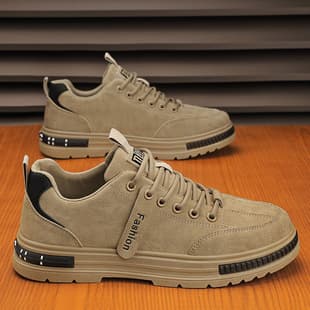 Spring Men's New Breathable Work Safety Shoes, Fashion Non-Slip Sports Sneakers Dad Shoes