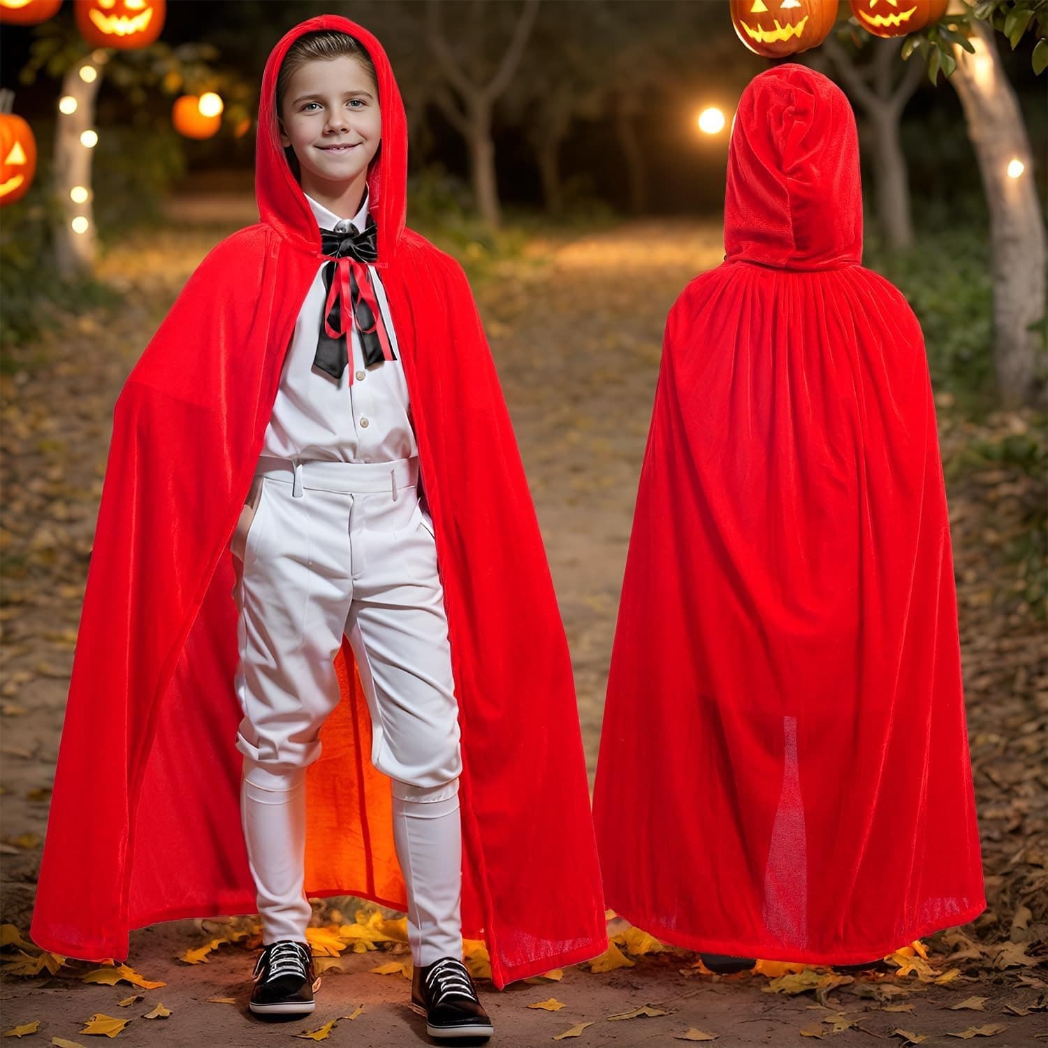 European and American Halloween Cloak Children's Cape Vampire Hooded Cape Carnival Party Role-Play Costume Accessory
