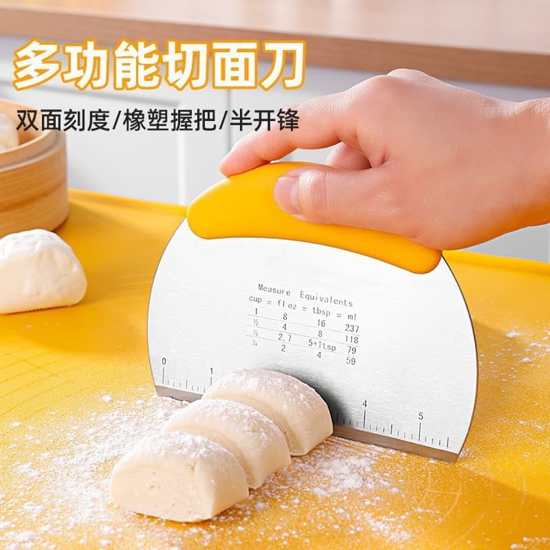 Hot Selling Dough Cutter Baking Tool, Extra Large and Wide Dough Slicer for Nougat with Scale, Stainless Steel