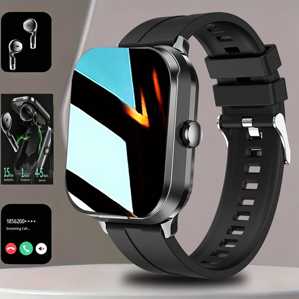 Cross-border Hot-selling Sports Outdoor Smart Watch D8pro 2-in-1 TWS Bluetooth Calling Heart Rate Sports Sleep