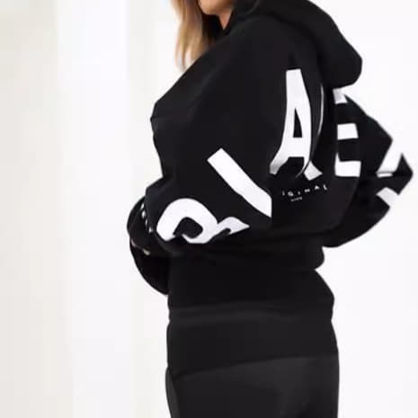 2025 Huamian cross-border European and American TK hooded sweatshirts for men and women, autumn large letter print fashion sweatshirts and jackets for women