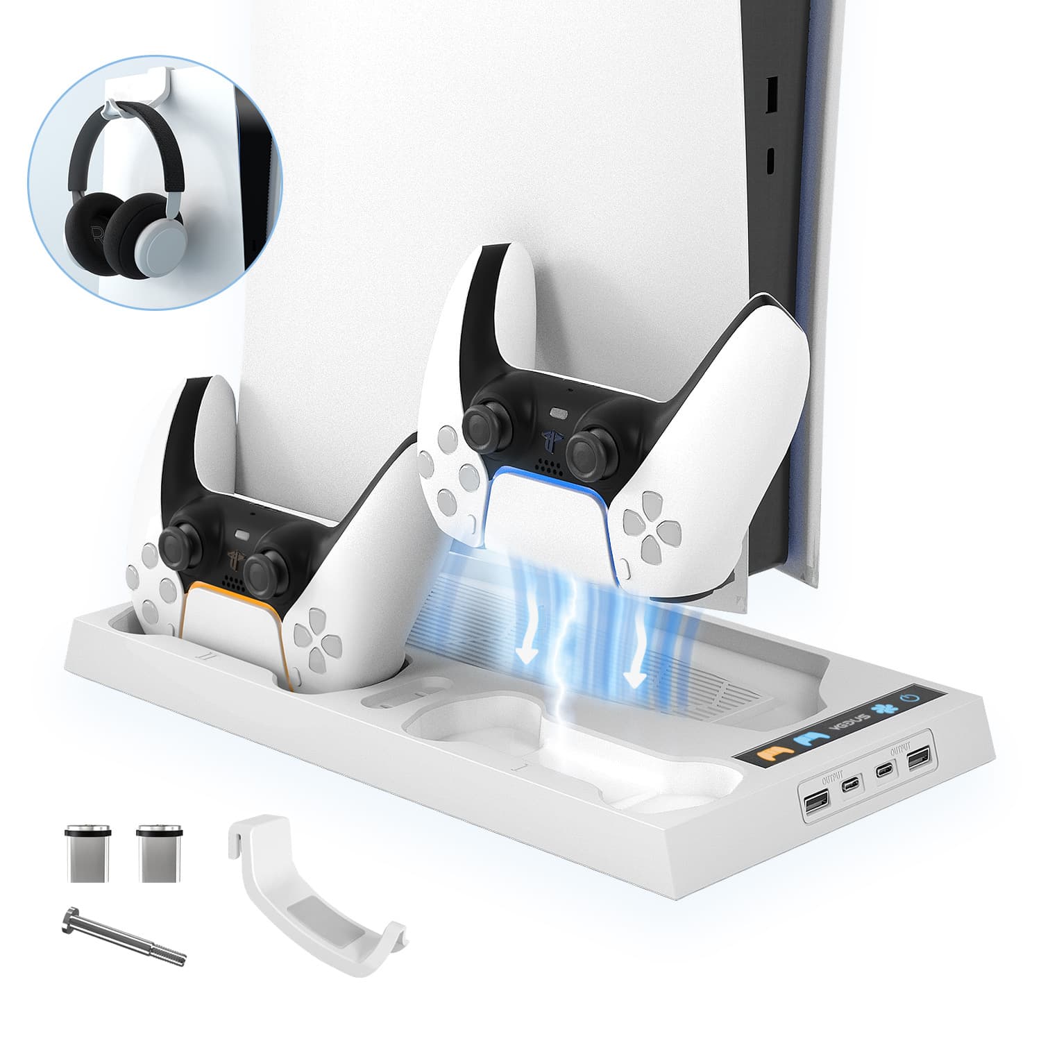 PS5 console bracket cooling fan handle dual charging PS5 console radiator handle holder charging console bracket