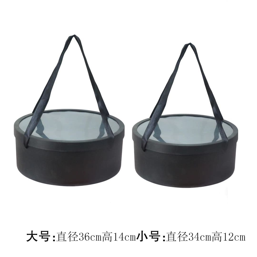 Handbag Rope Waterproof Sleeve, Round Transparent Gift Box for Flowers and Fruit Gift Boxes, Wholesale Floral Supplies for Flower Shops