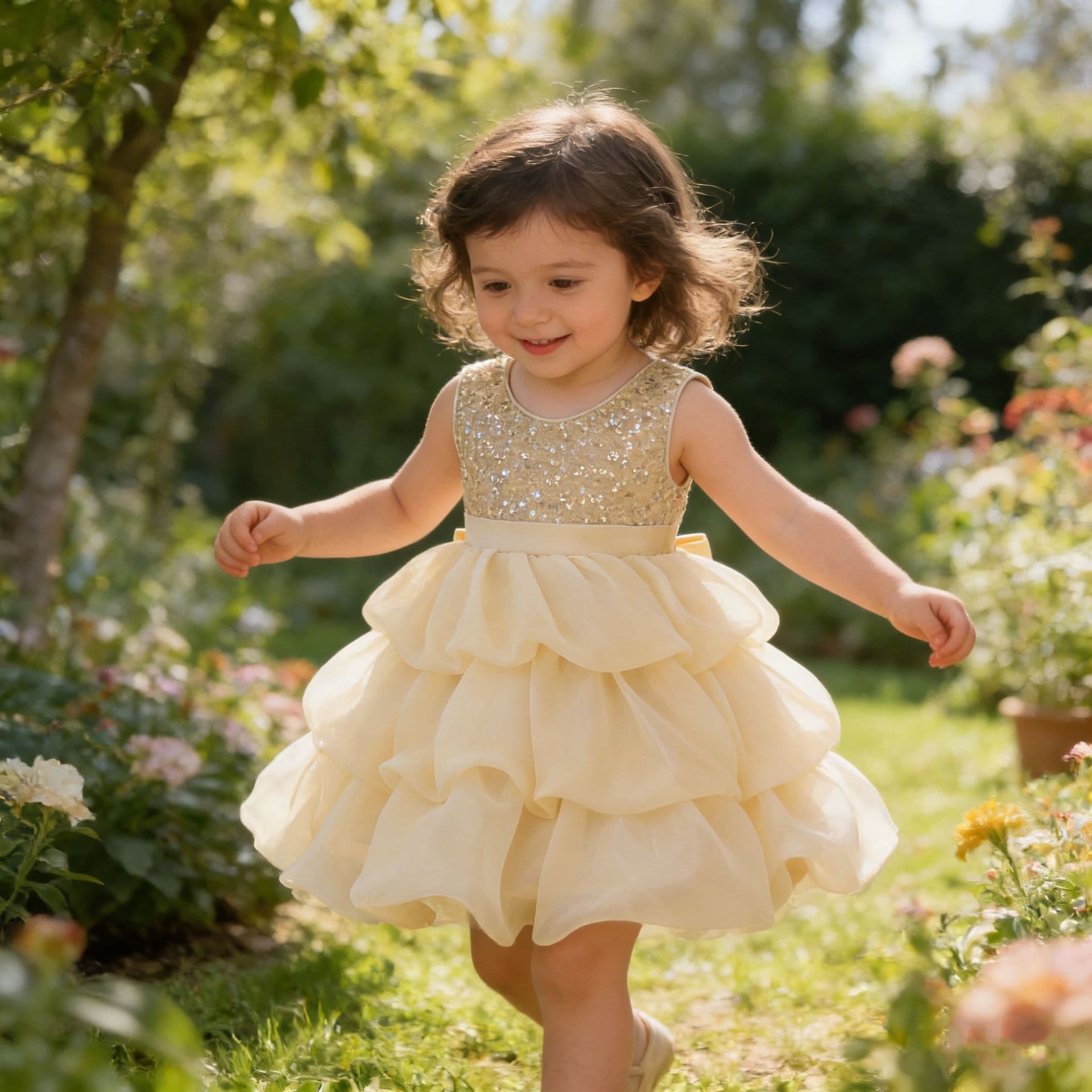 2026 European and American Girls Dress First Birthday Christening Gown Large Bow 100 Days Banquet Evening Dress Baby Girl Party Dress