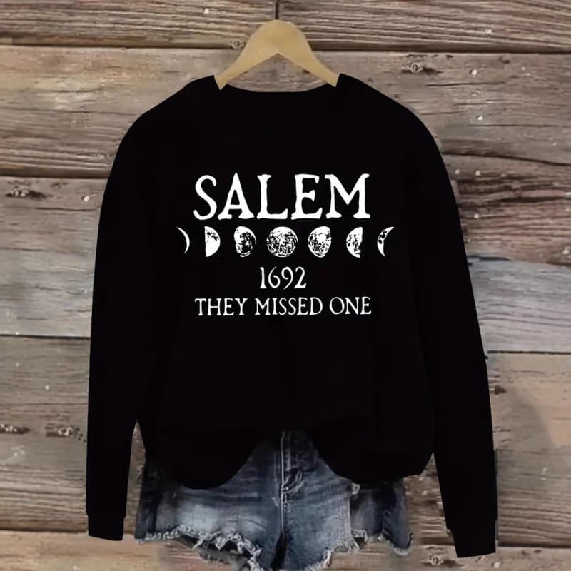 EU Size S-3XL Amazon Hot Selling Women's 1692 Salem Sweatshirt Starry Night Print Casual Style