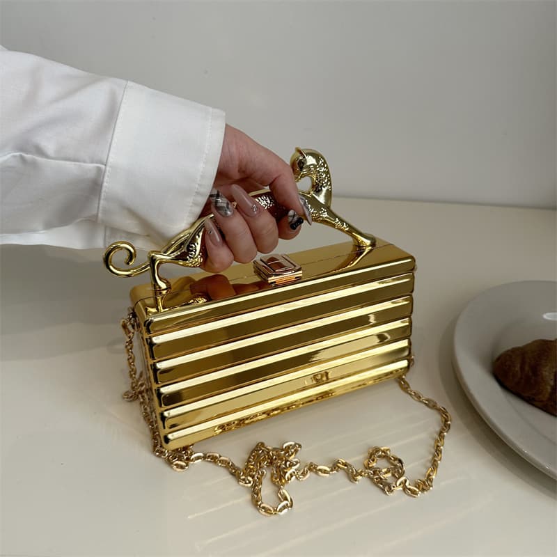 2025 New Acrylic Handbag for Women European and American Fashion Ice Crack Pattern Unique Design Versatile Chain Crossbody Box Bag