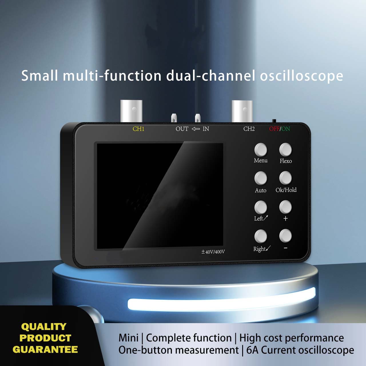 SCO2 portable dual-channel oscilloscope 50M sampling rate 10M analog bandwidth current oscilloscope mobile phone repair