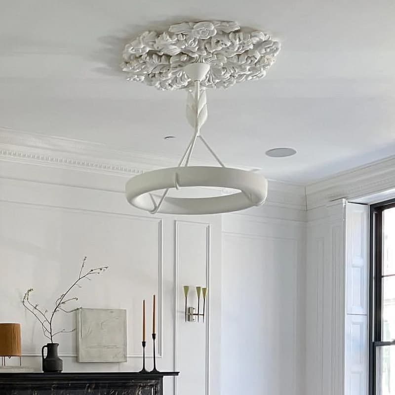 Athena French light luxury plaster living room chandelier modern minimalist designer creative retro restaurant lighting casa