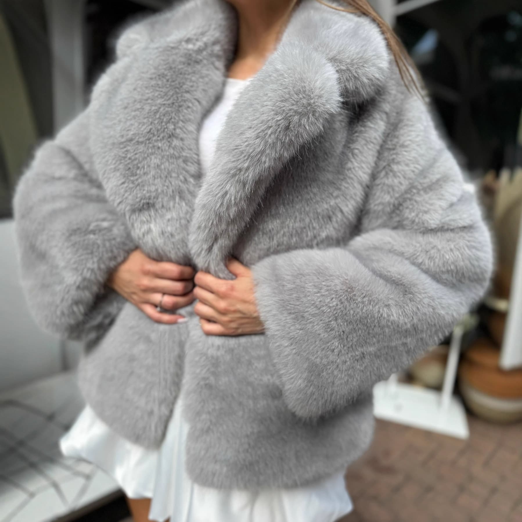 New thickened fox fur fur coat for women winter artificial fur coat suit collar fur coat for women