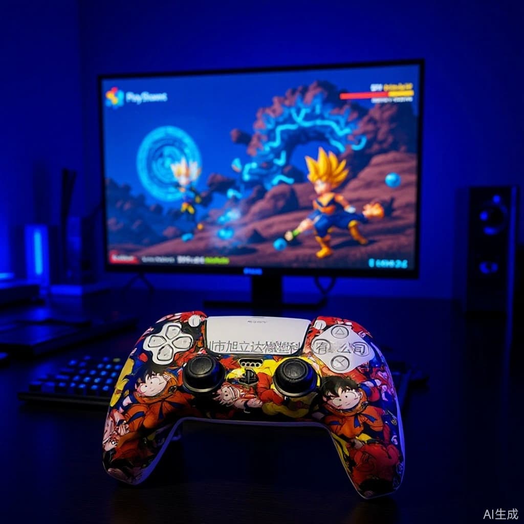 Hot-selling PS5 silicone case, PS5 controller cover, PS5 protective case with water-printed pattern, spray-painted, eco-friendly and beautiful
