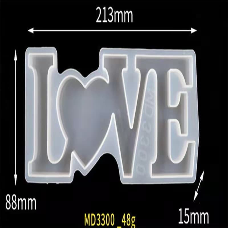 English Word Silicone Mold DIY Epoxy Resin Mold Live Mirror Crystal Resin Letter Mold