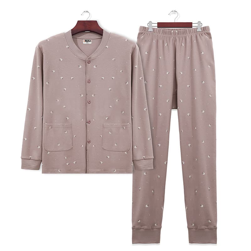 Pure cotton cardigan, autumn clothes, autumn trousers, middle-aged and elderly mothers' cardigan warm suit, grandma's autumn and winter bottoming cotton sweater wholesale