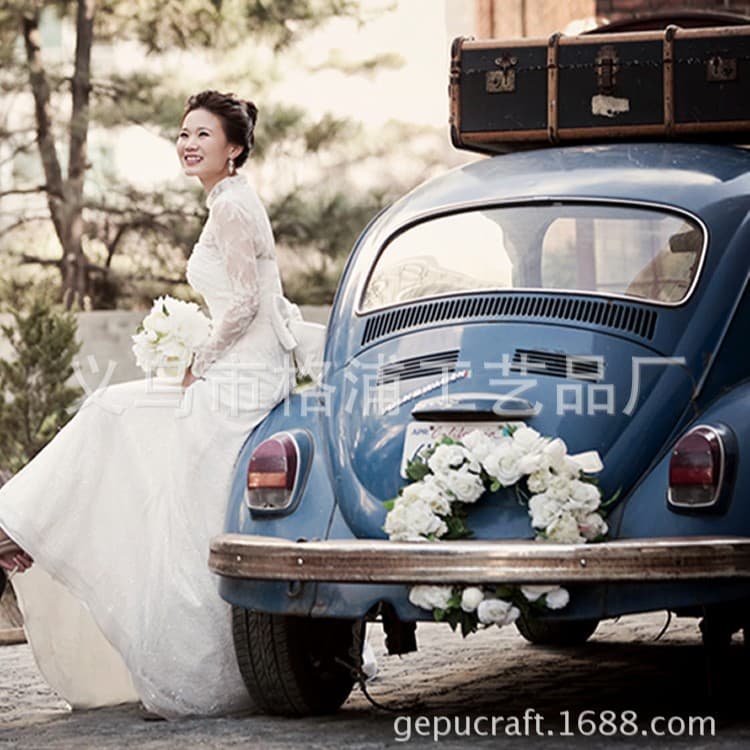 Beetle Classic Car Model Shopping Mall Photo Studio Bar Iron Retro Classic Car Model Ornaments Landscape Props